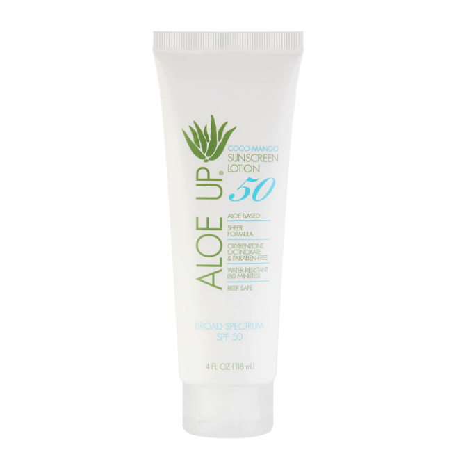 Aloe Up White Collection SPF 50 Sunscreen Lotion 4 oz